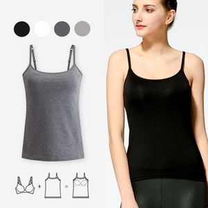 Modal Cami XL Adjustable Strap Hidden Built in Shelf Padded  Bra - So Soft!